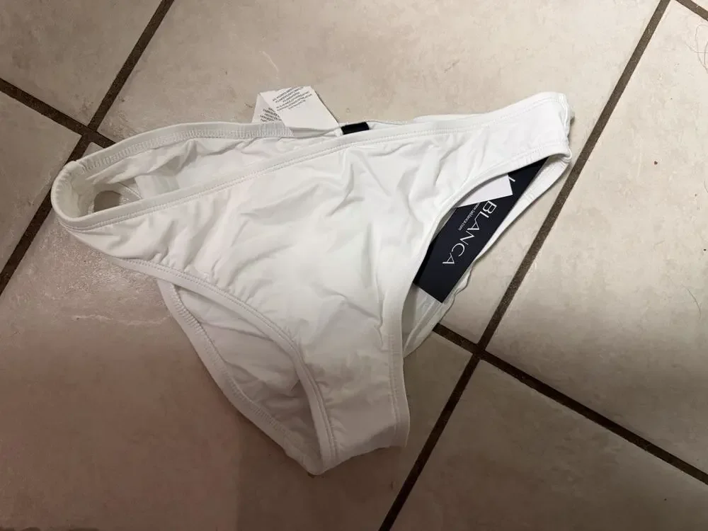 La Blanca White Bikini Bottoms Medium 6 Swim Bottoms Stretch